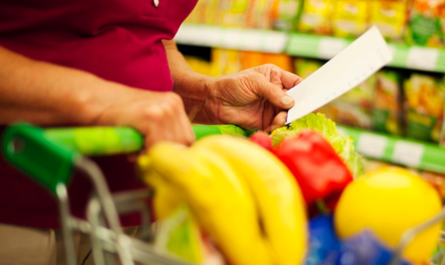 Close-up of shopping list