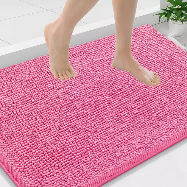 Smiry Bathroom Rugs 36X24, Luxury Chenille Extra Soft Absorbent Bath Mat