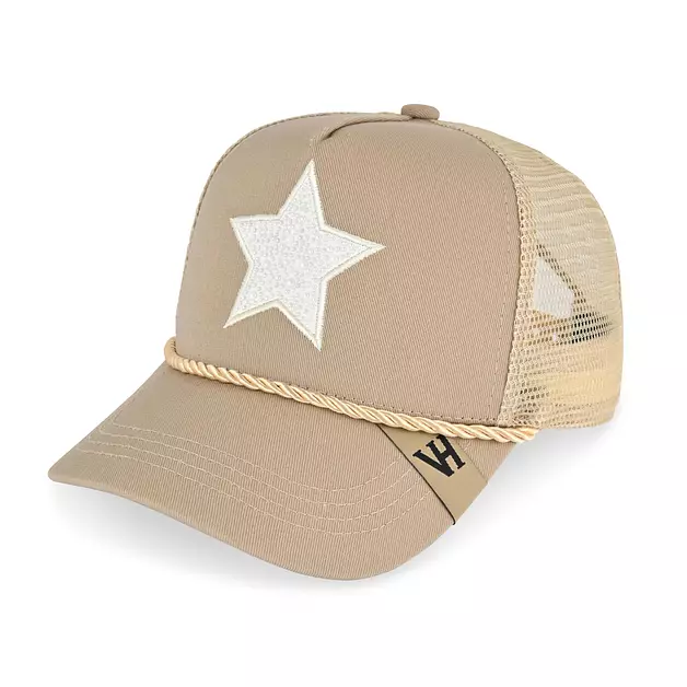 VINTAGE HAVANA Trucker Hats Women | Mesh Adjustable Snapback Hat | Men & Women Cute Trendy Fashion Baseball Cap One Size Beige/Pearl