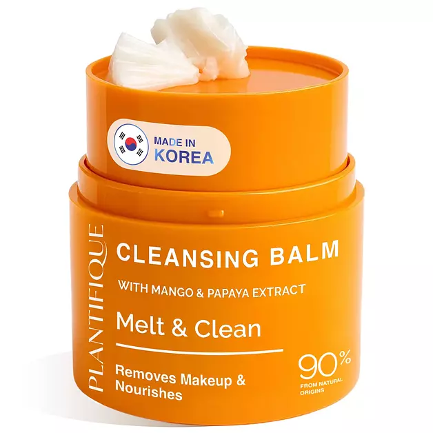 PLANTIFIQUE Korean Cleansing Balm, Makeup Remover with Ceramides, 1.7 fl oz