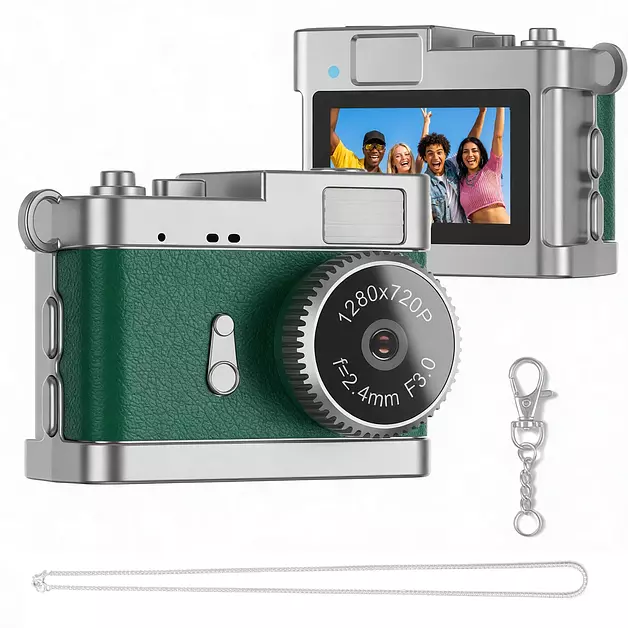 Mini Keychain Digital Camera, 480P Pocket Camera for Everyday Recording