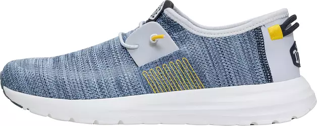 HEYDUDE Men's Sirocco Stretch Sox Slip On Shoe, Dark Navy/Multi, Size 14