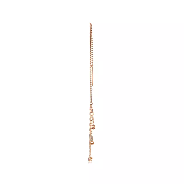 CHOW SANG SANG 18K Rose Gold MINTY Collection Single Dangle Earring for Women 92221E (Sold Single Not Pair)