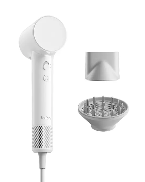 Laifen Air Diffuser Hair Dryer, 15 × High-Speed Ionic Hairdryer, White