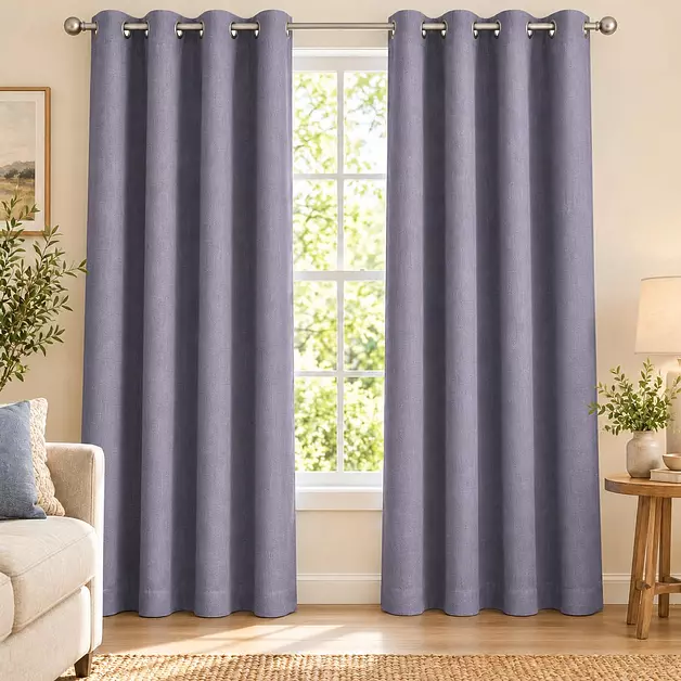 Carlmaya Blackout Curtains, 2 Panels, Purple Gray, 60 x 106 Inch