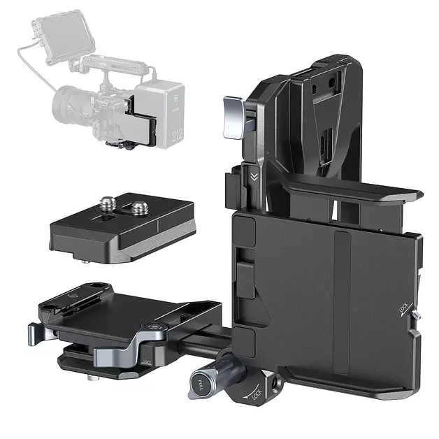 SMALLRIG Foldable V Mount Battery Plate Kit Pro, w/QR Plate for Arca