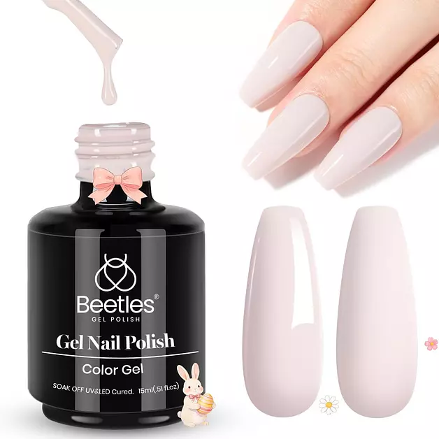 Beetles Beige Gel Nail Polish, 15ML Nude Stone Beige Gel Polish