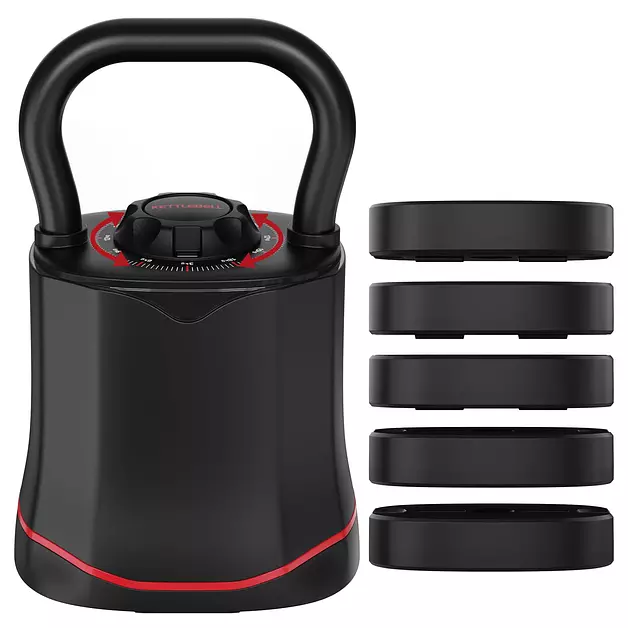 HXD-ERGO Adjustable Kettlebell, 6-in-1 Quick-Switch Kettlebell Sets (6.5-40 LBS) with Two-Way Rotation, Space Saving Kettlebells Adjustable Weight for Full Body Workouts at Home Gym (Black(6.5-40LBS))