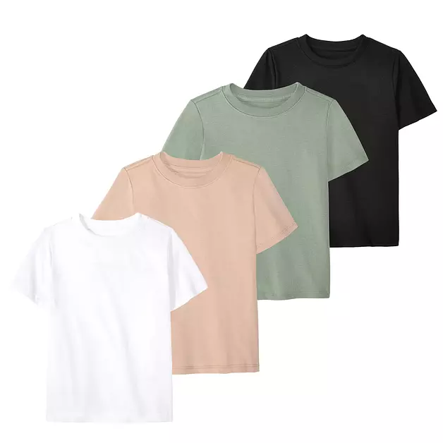Garanimals Toddler Boy Solid T-Shirt, Size 6T, 4-Pack