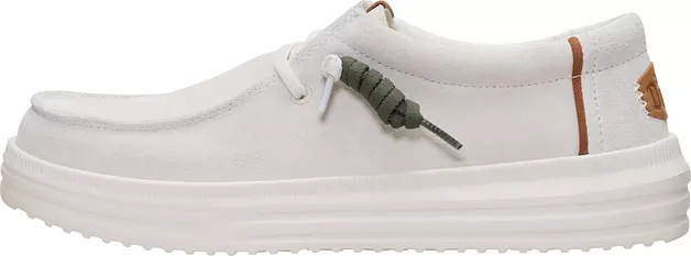 HEYDUDE Men's REV Suede Slip On Shoe, Egret/Multi Size 7 | Premium Suede Loafers | Lightweight Easy On Travel Ready Fit
