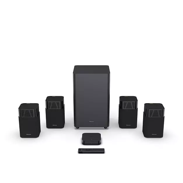 Hisense HT Saturn 4.1.2ch Soundbar with Wireless Subwoofer, Dolby Atmos, DTS:X, Bluetooth 5.3, EzPlay, 4K HDMI Pass Through, Roku TV Ready, HDMI/AUX/ARC/Optical/USB, 5 EQ Modes, Hi Concerto, HT Saturn