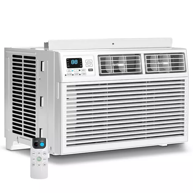 Electactic Window Air Conditioner, 8000 BTU Window AC Unit, Cool Rooms up to 350 Sq.Ft., 6-in-1 Modes,24H Timer, Energy Saving, Remote Control, Perfect for Bedroom, Apartment, Living Room, Office, 8000