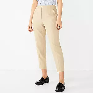 Nine West Womens High-Waisted Tapered Pants