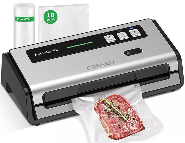 FRESKO Food Vacuum Sealer with Automatic Bag Detection & Built-in Cutter