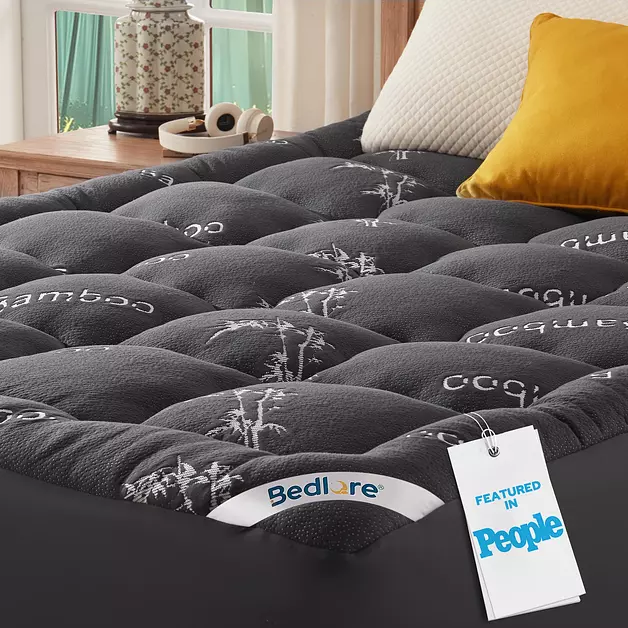 BEDLORE King Mattress Topper, Thick Soft Pillow Top Bed Topper
