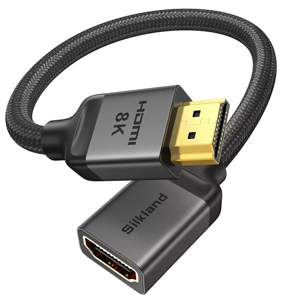 Silkland 8K HDMI Extender 2.1, 8K@60hz 4K@120hz HDMI Extension Cable, 1FT