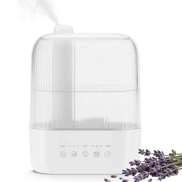 Electactic 3L Top Fill Humidifier, Essential Oil Diffuser & Cool Mist Humidifiers, Smart Humidity Control, Quiet Ultrasonic, 360° Nozzle, 7-Color Light for Bedroom, Home Office, 3.0l