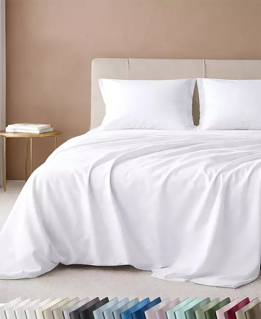California Design Den Luxury 600 Thread Count Twin Sheets, 3 Pc Set, White