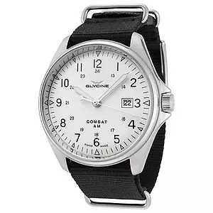 GLYCINE Combat 6 Vintage Automatic Silver Dial Mens Watch