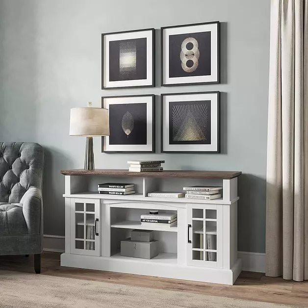 BELLEZE 58" Astorga TV Stand & Media Entertainment Center - White