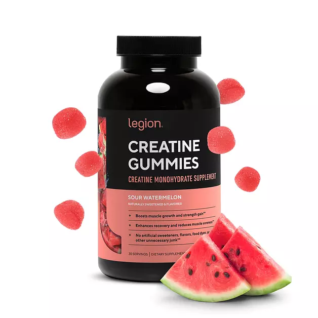 LEGION Creatine Gummies for Men & Women, 5g Monohydrate, Watermelon