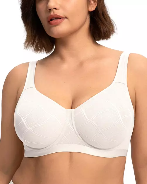 HSIA Minimizer Bras for Women Full Coverage Unlined Plus Size Jacquard Bra