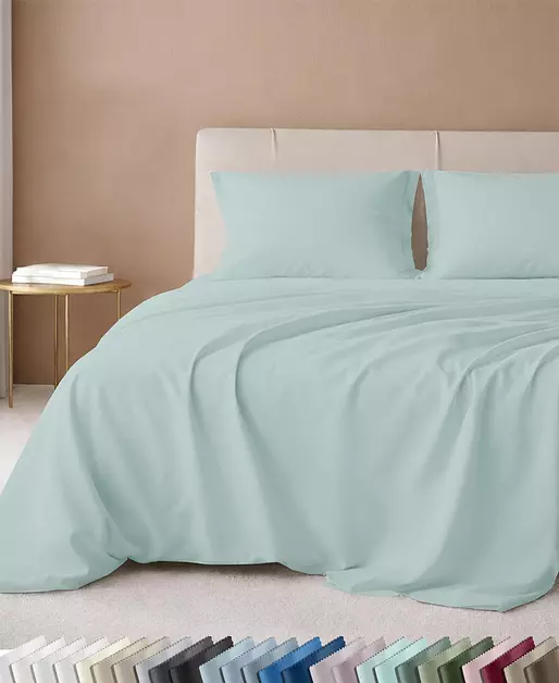 California Design Den 600 Thread Count Twin Bed Sheet Set, 3 Pc Set, Aqua