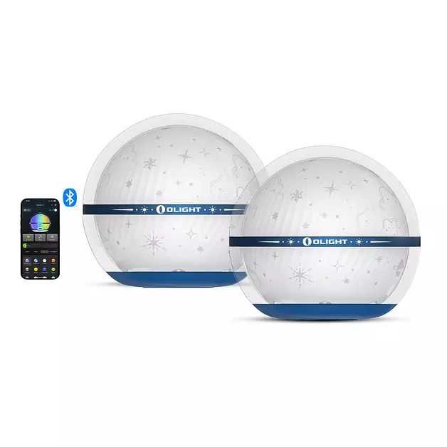 OLIGHT Sphere C Smart Night Light 2-Pack, USB-C Rechargeable, App Control