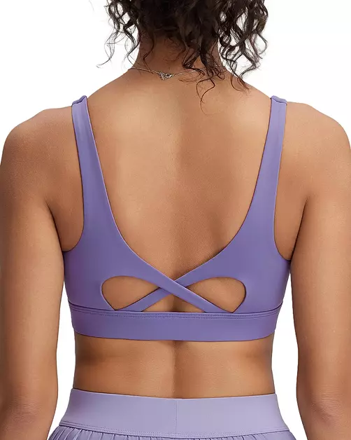 RUNNING GIRL Sports Bra for Women High Support, Molded Cup High Impact Sports Bras with Sewn in Pads Workout Running Bra(3128 Misty Purple XXL)
