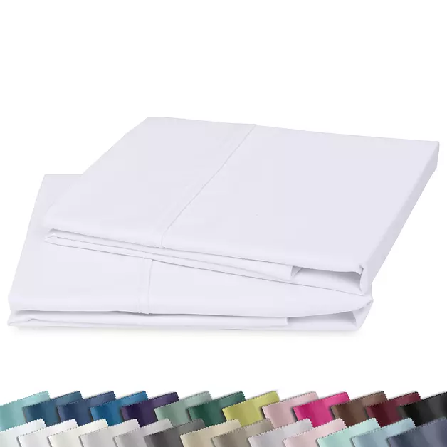 California Design Den 2-Pack Pillow Cases Standard Size, 100% Cotton Sateen